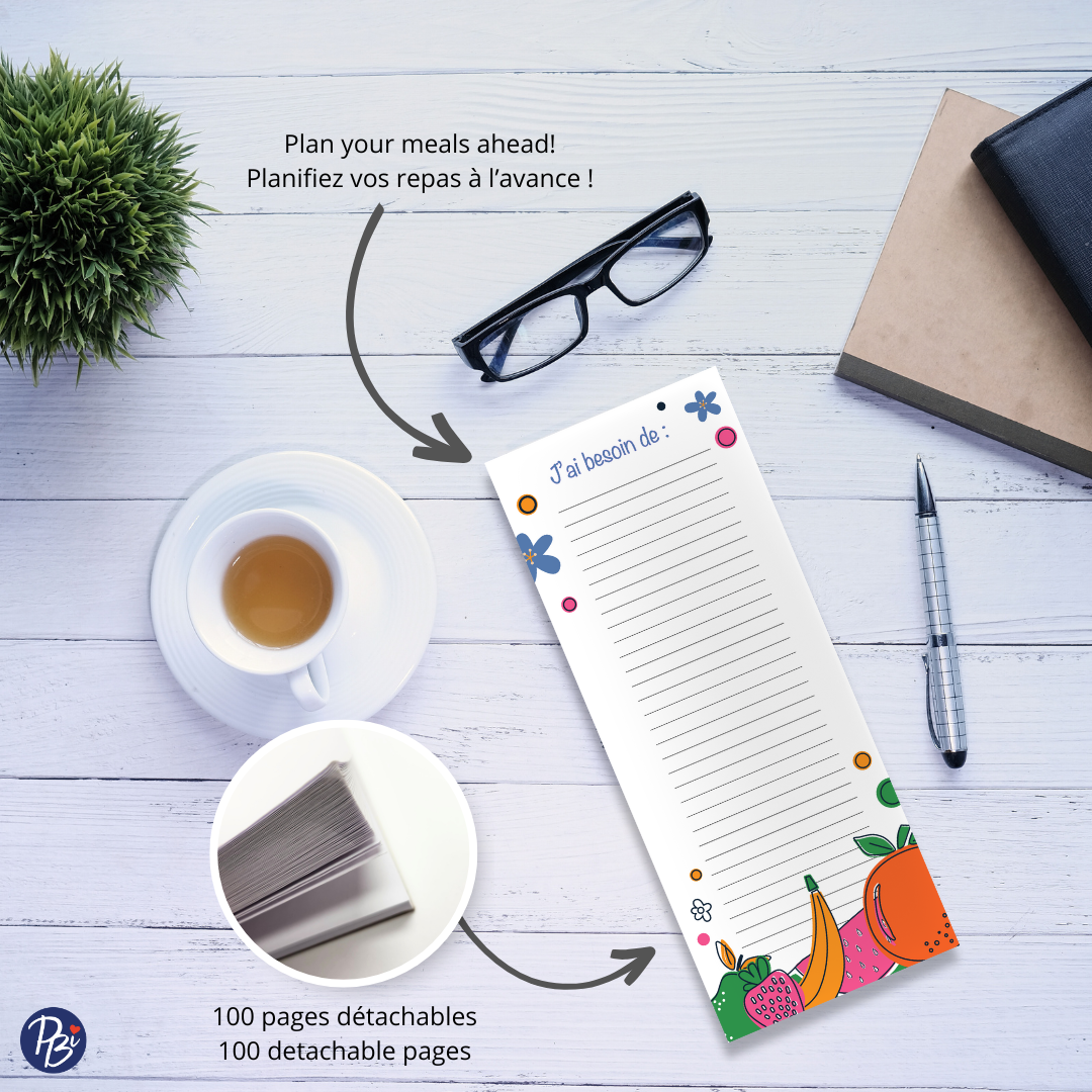 NOTEPAD- ÉPICERIE PBI AUTRES