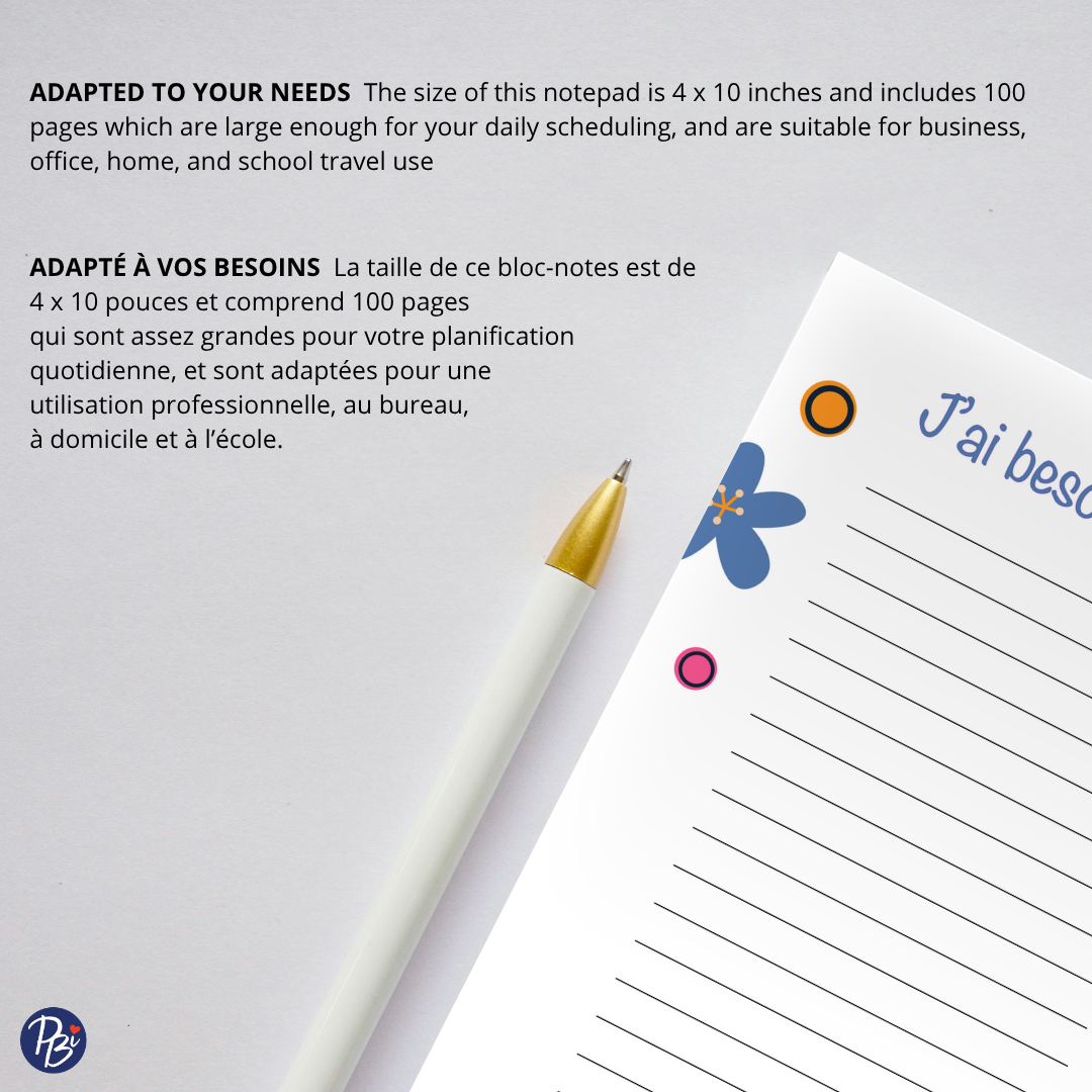 NOTEPAD- ÉPICERIE PBI AUTRES