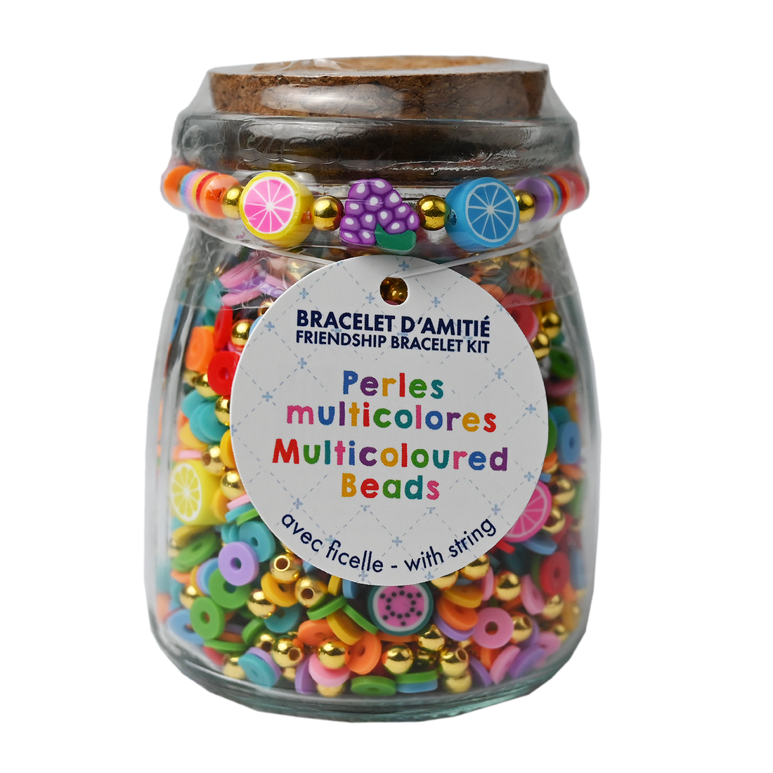 BOCAL D'ACTIVITÉS DIY- PERLES MULTICOLORES PBI ART