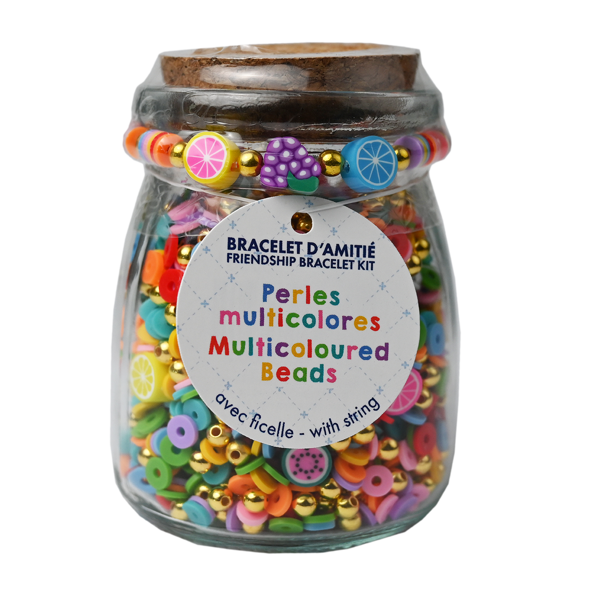 BOCAL D'ACTIVITÉS DIY- PERLES MULTICOLORES PBI ART