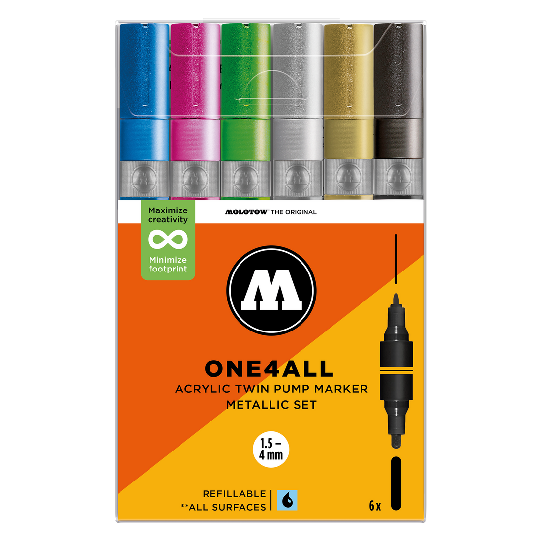 ONE4ALL™  Acrylic Twin Metallic Set MOLOTOW