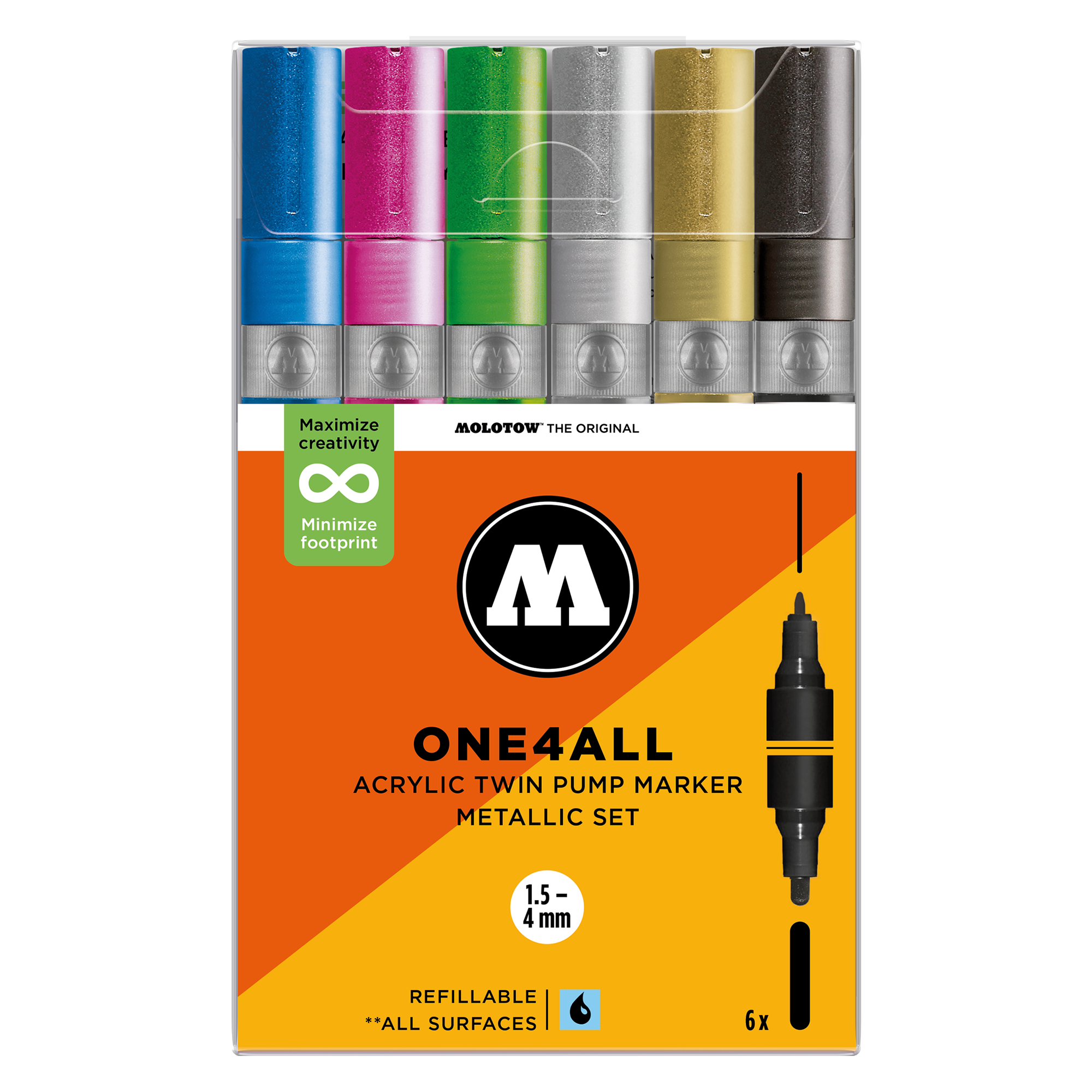 ONE4ALL™  Acrylic Twin Metallic Set MOLOTOW