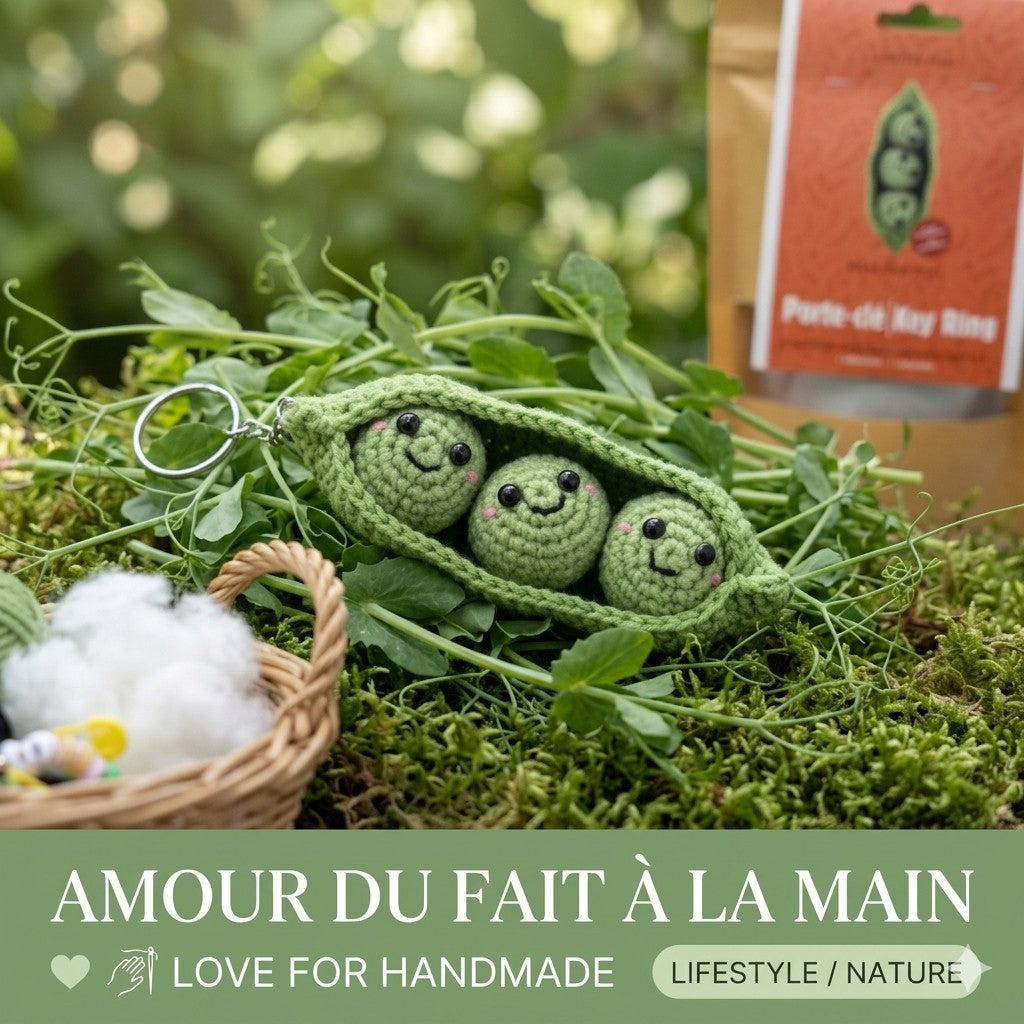 KIT DIY PORTE-CLÉS CROCHET – PETITS POIS