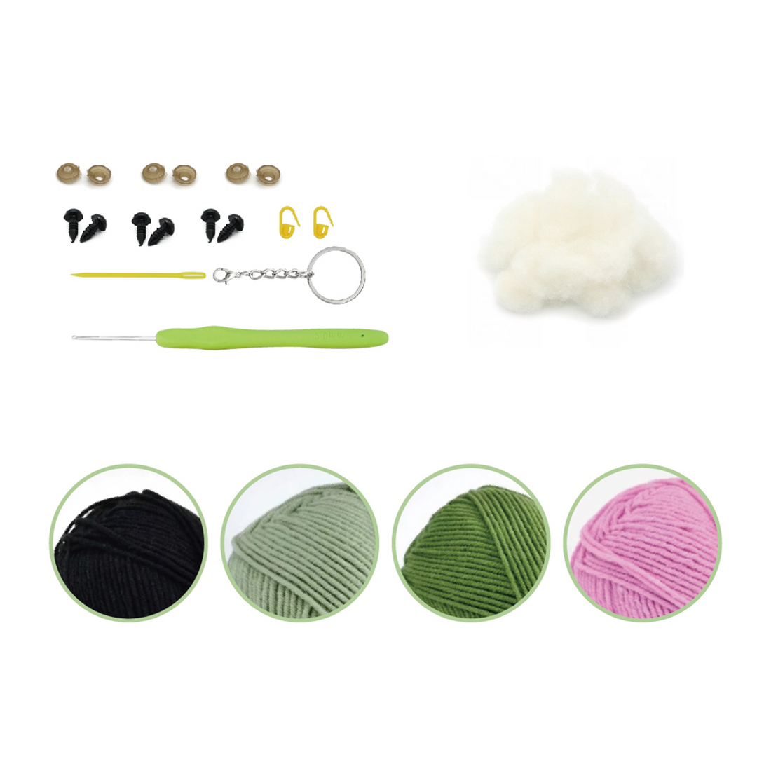 KIT DIY PORTE-CLÉS CROCHET – PETITS POIS PBI ART