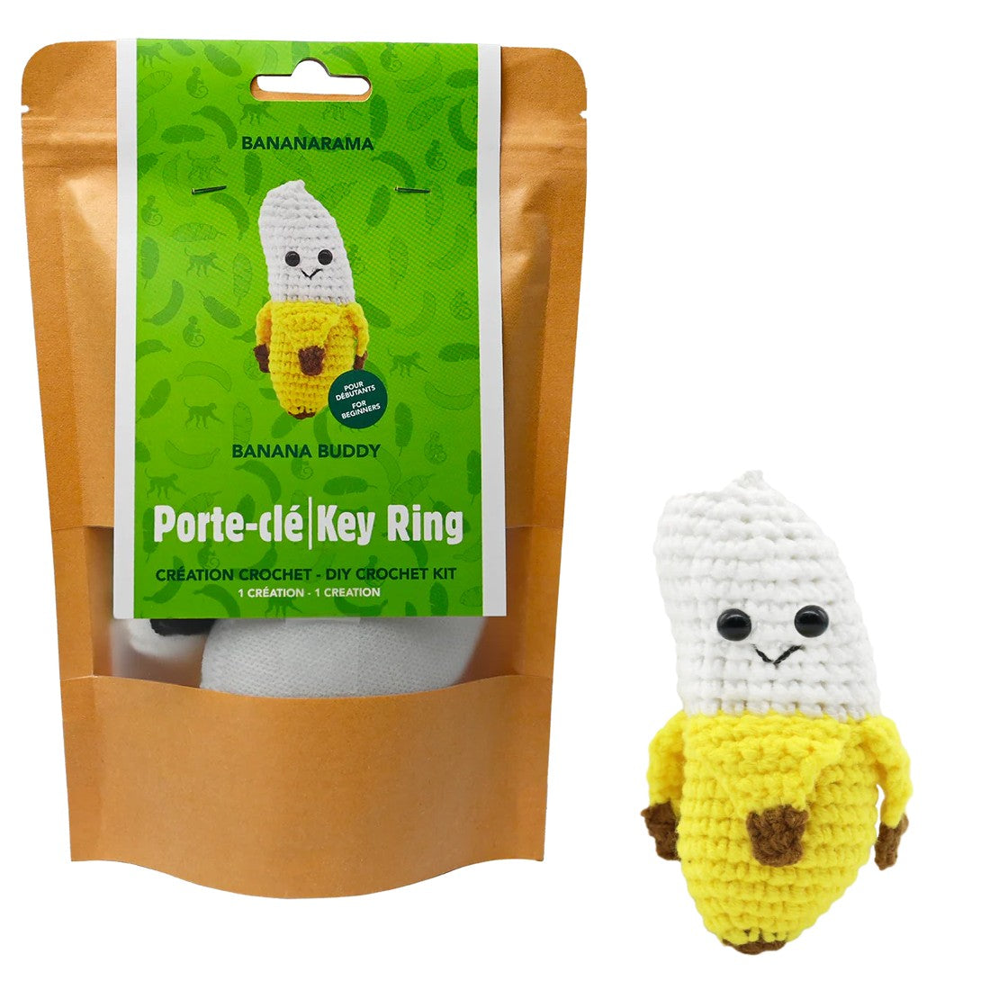 KIT DIY PORTE-CLÉS CROCHET – BANANE