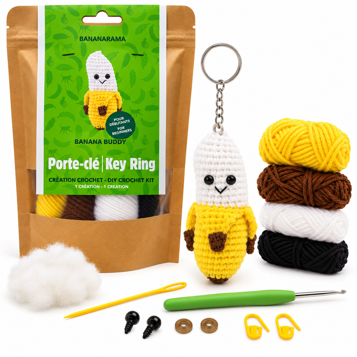 Kit de crochet – Porte-clé Banana Buddy - PBI ART
