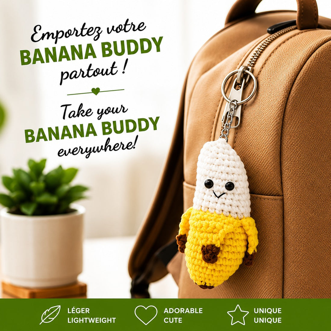 Kit de crochet – Porte-clé Banana Buddy - PBI ART