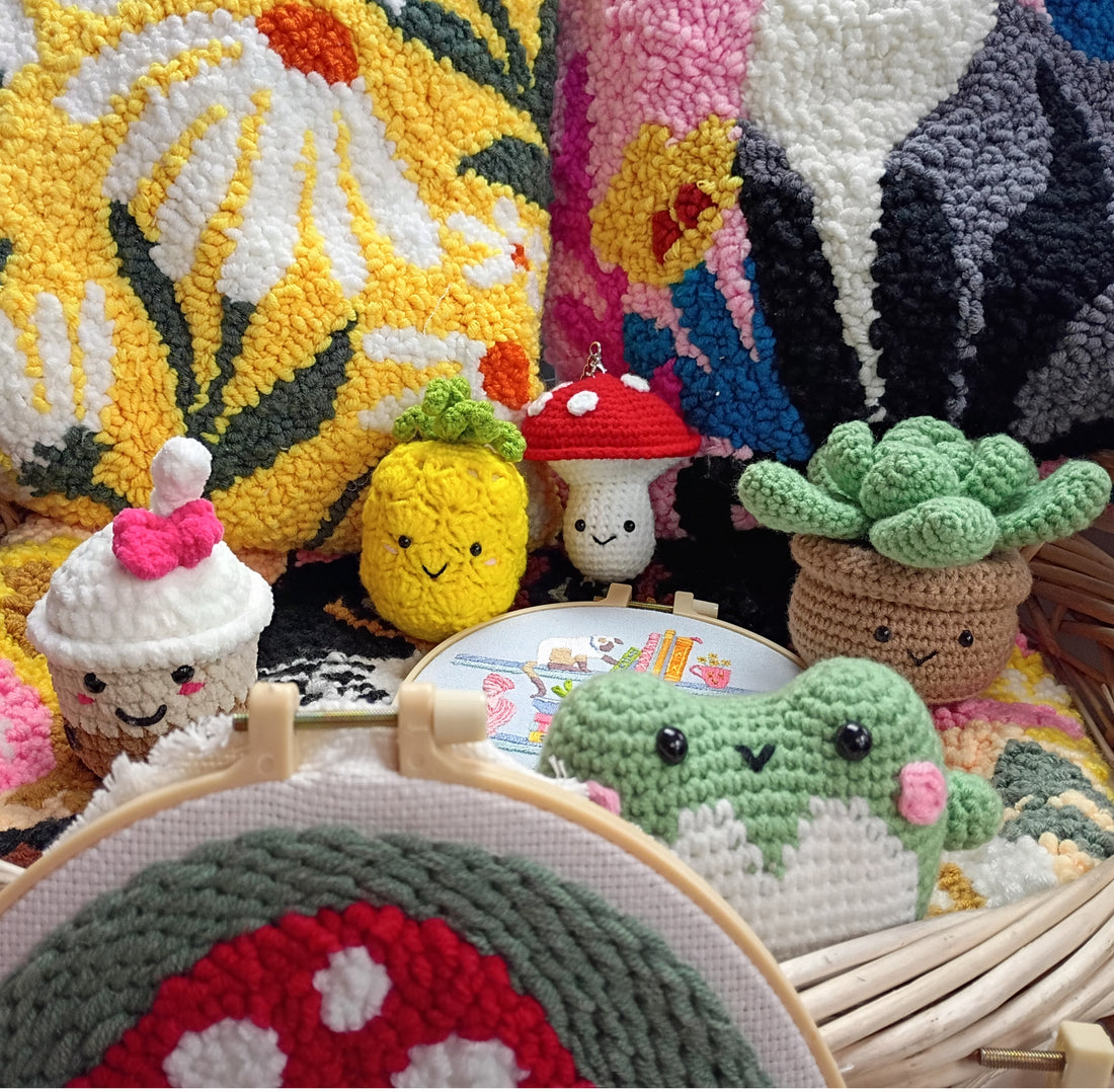 KIT DIY PORTE-CLÉS CROCHET – MINI CHAMPIGNON