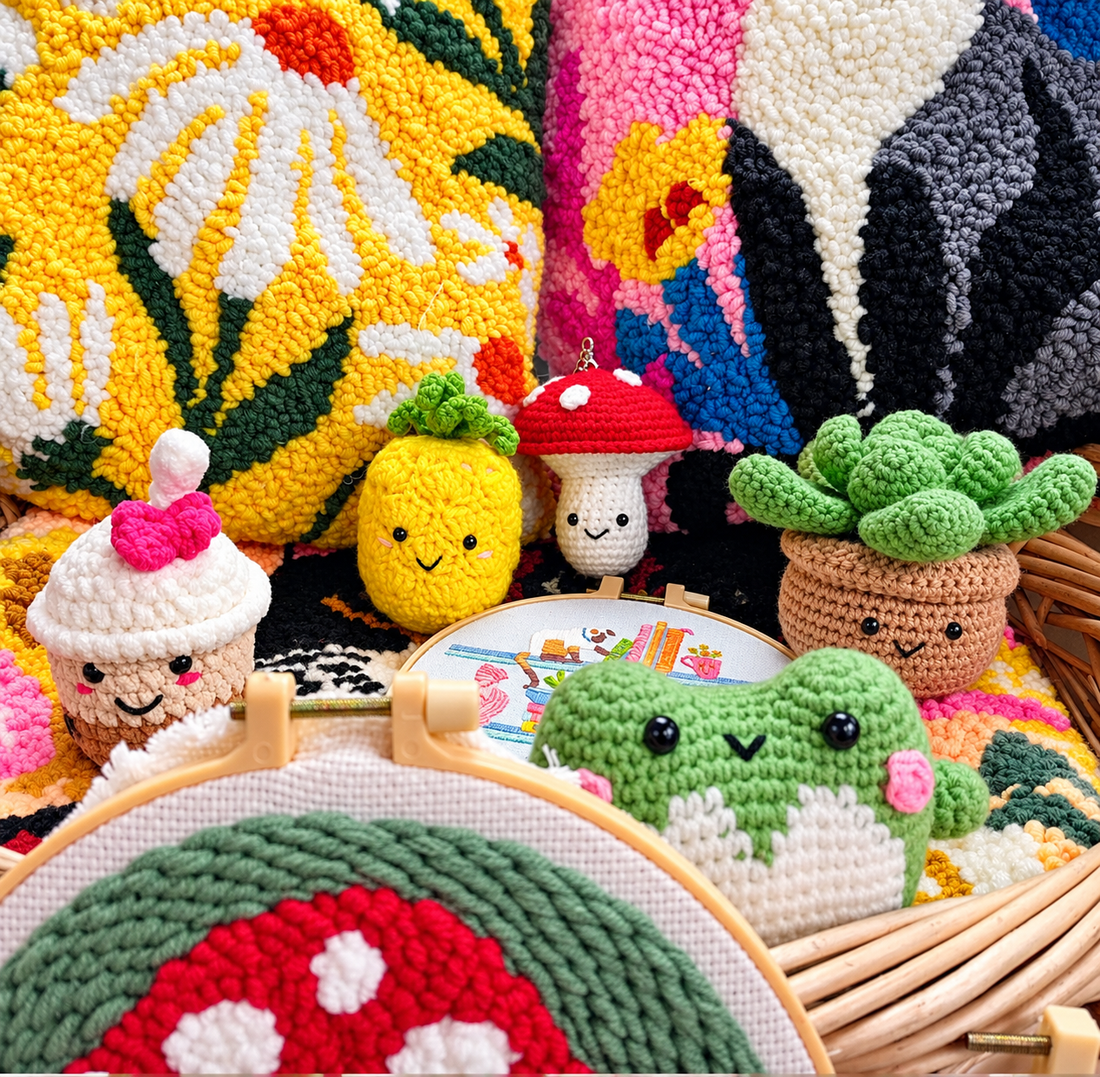 Kit de crochet – Porte-clé champignon mignon - PBI ART