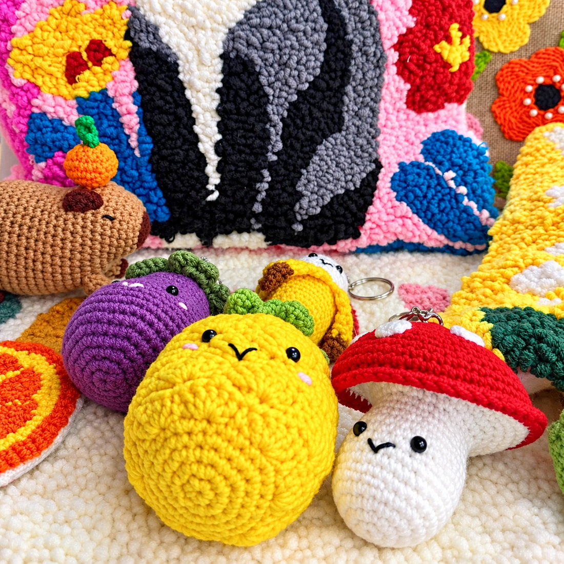 Kit de crochet – Porte-clé champignon mignon - PBI ART
