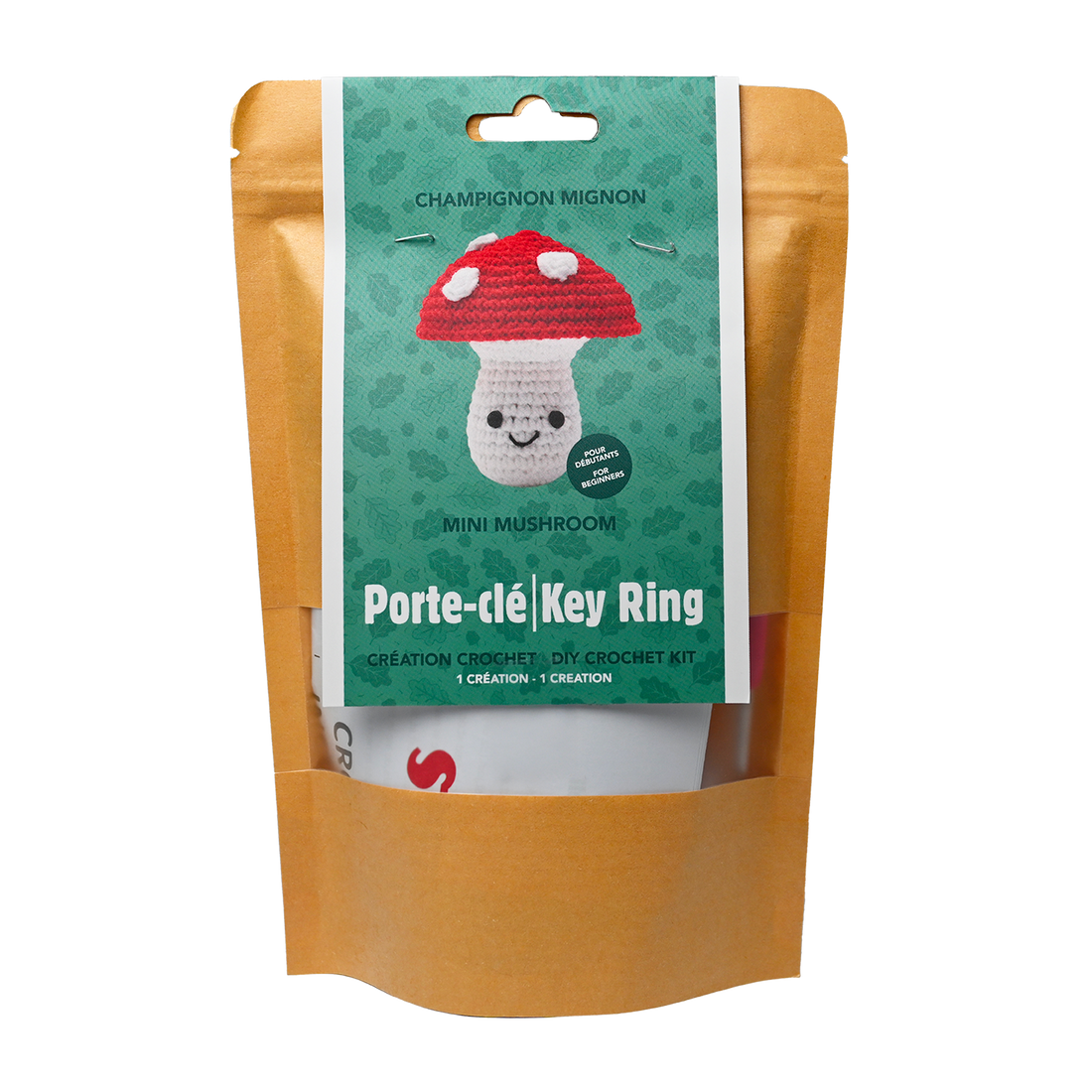 KIT DIY PORTE-CLÉS CROCHET – MINI CHAMPIGNON PBI ART