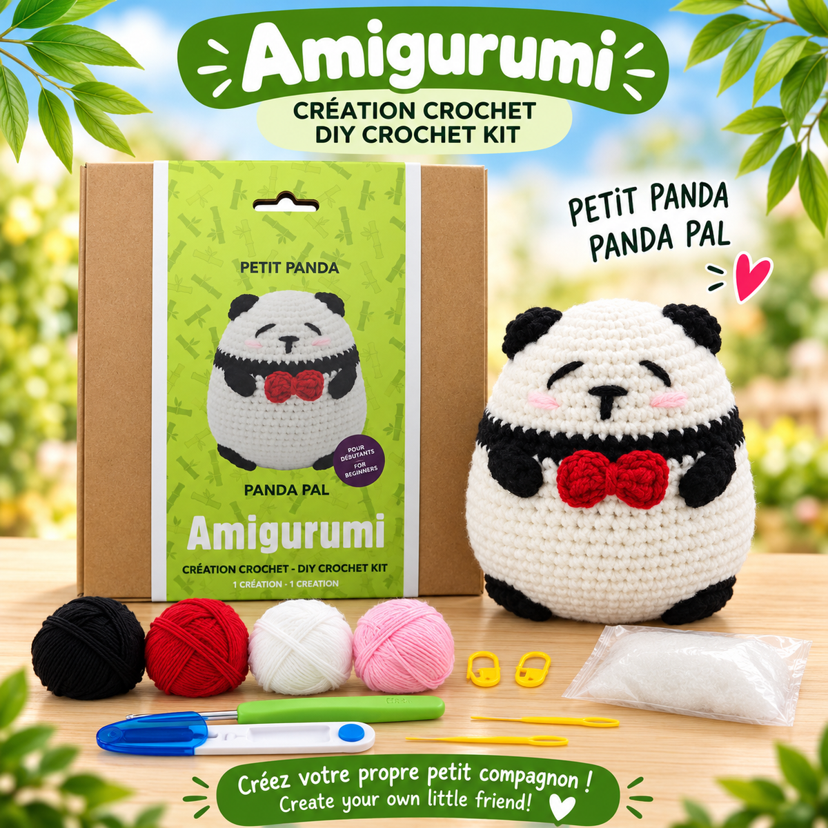 Kit de crochet – Petit Panda (Amigurumi) - PBI ART