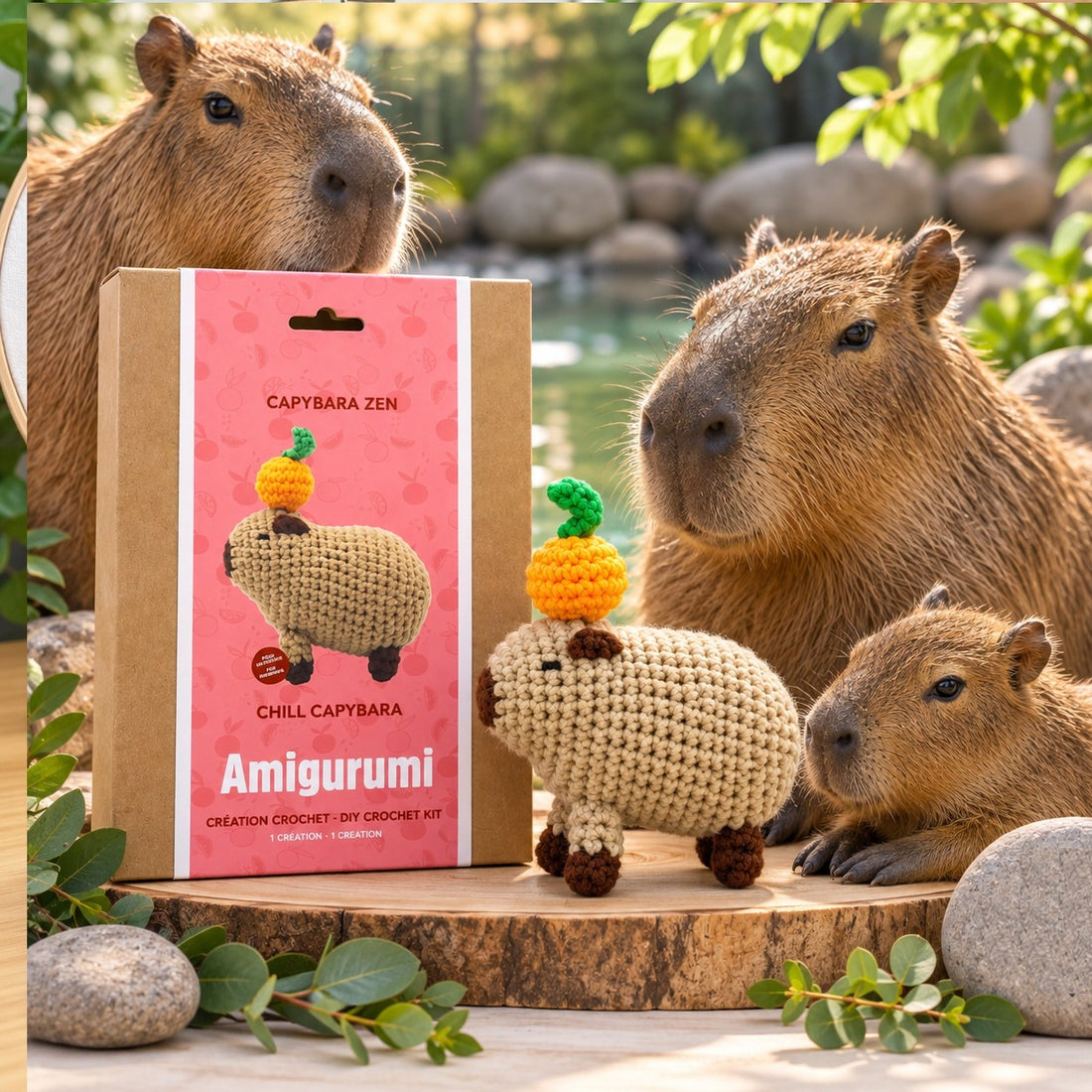 Kit de crochet – Capybara Zen (Amigurumi) - PBI ART