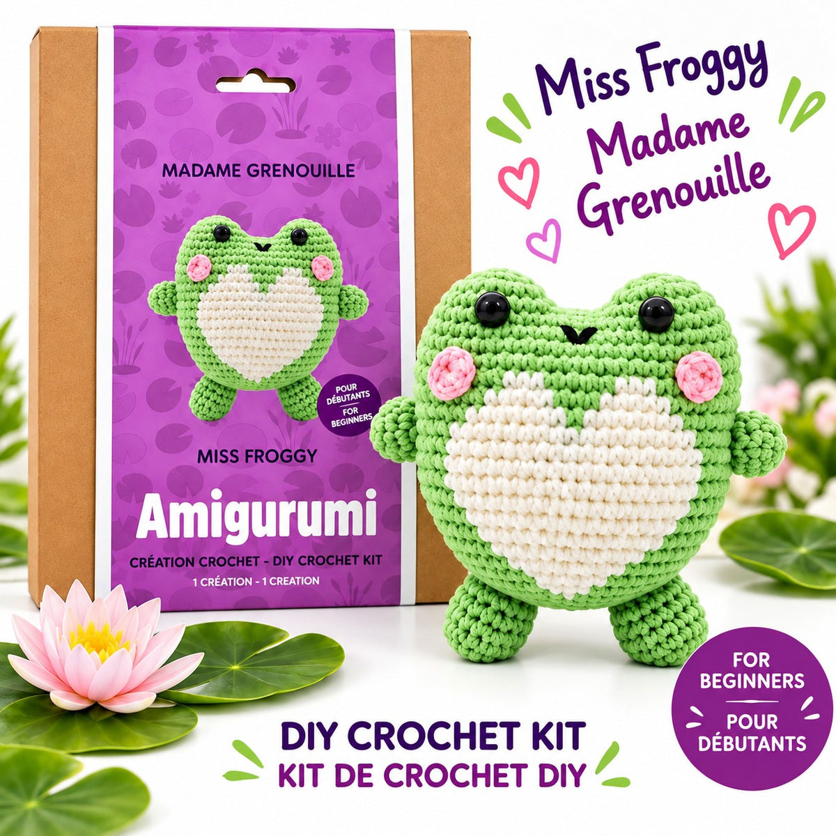 KIT DIY CROCHET – PETITE GRENOUILLE - PBI ART