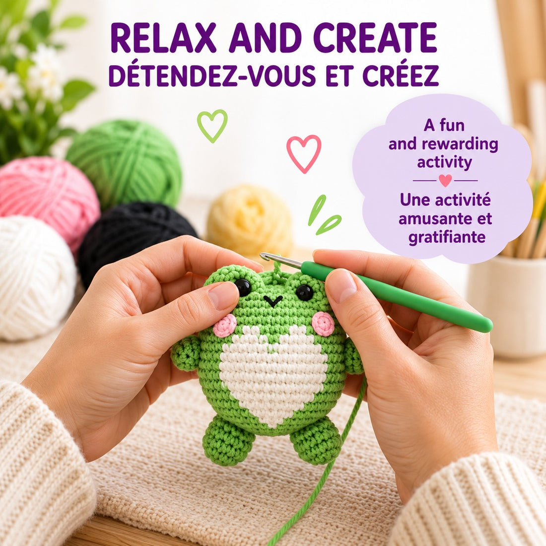 KIT DIY CROCHET – PETITE GRENOUILLE - PBI ART