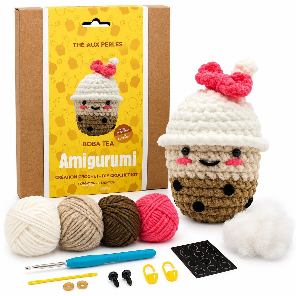 KIT DIY CROCHET – THÉ BOBA - PBI ART