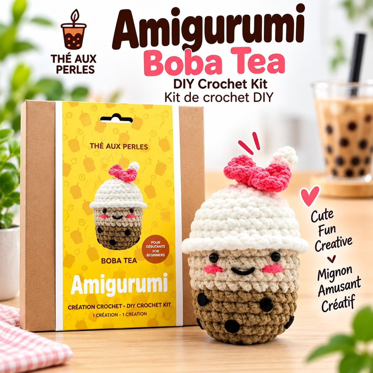 KIT DIY CROCHET – THÉ BOBA - PBI ART