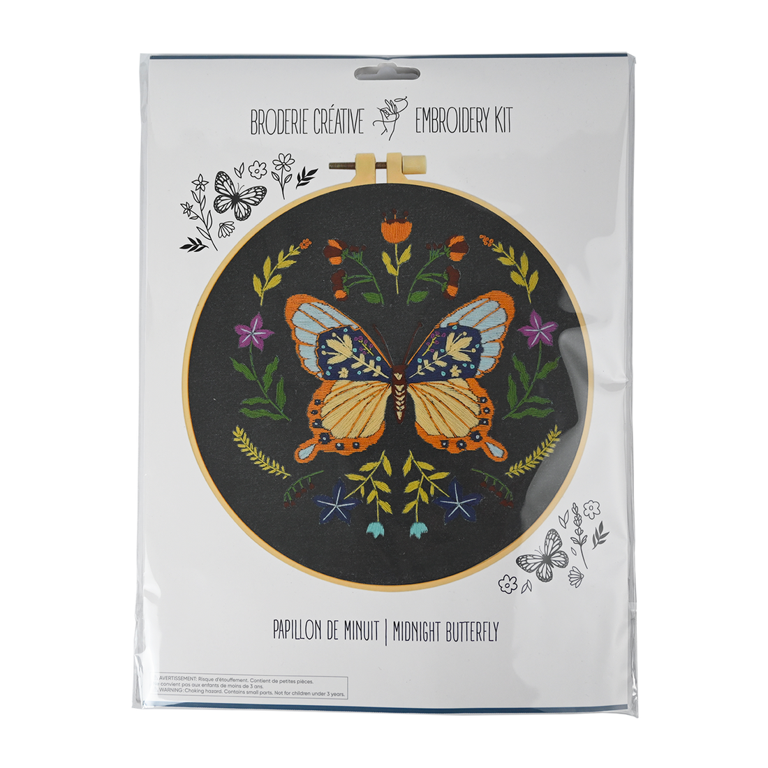 KIT DE BRODERIE – PAPILLON MINUIT PBI ART