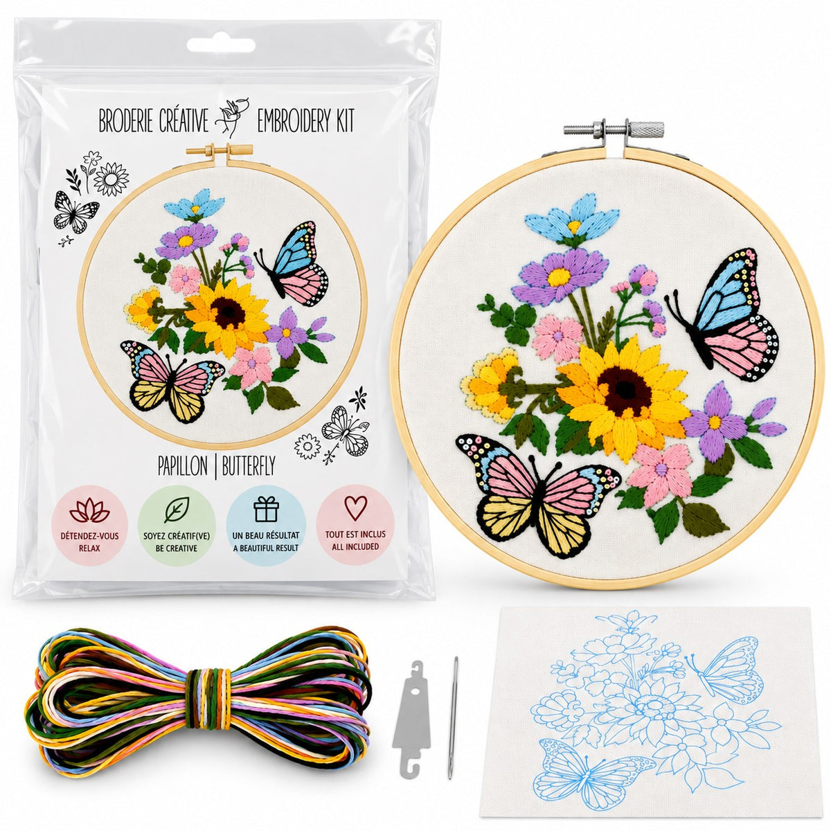 KIT DE BRODERIE– PAPILLON - PBI ART