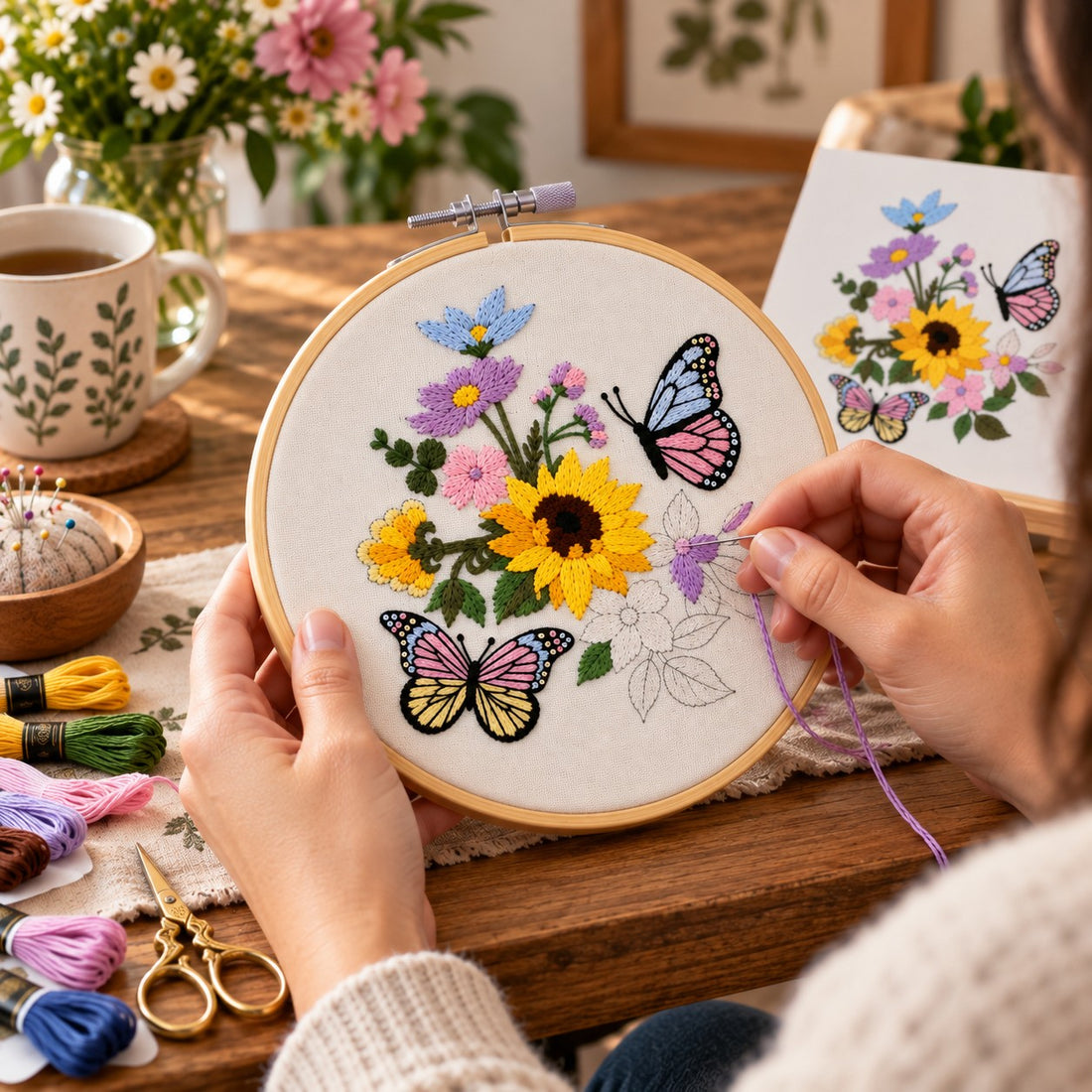KIT DE BRODERIE– PAPILLON - PBI ART