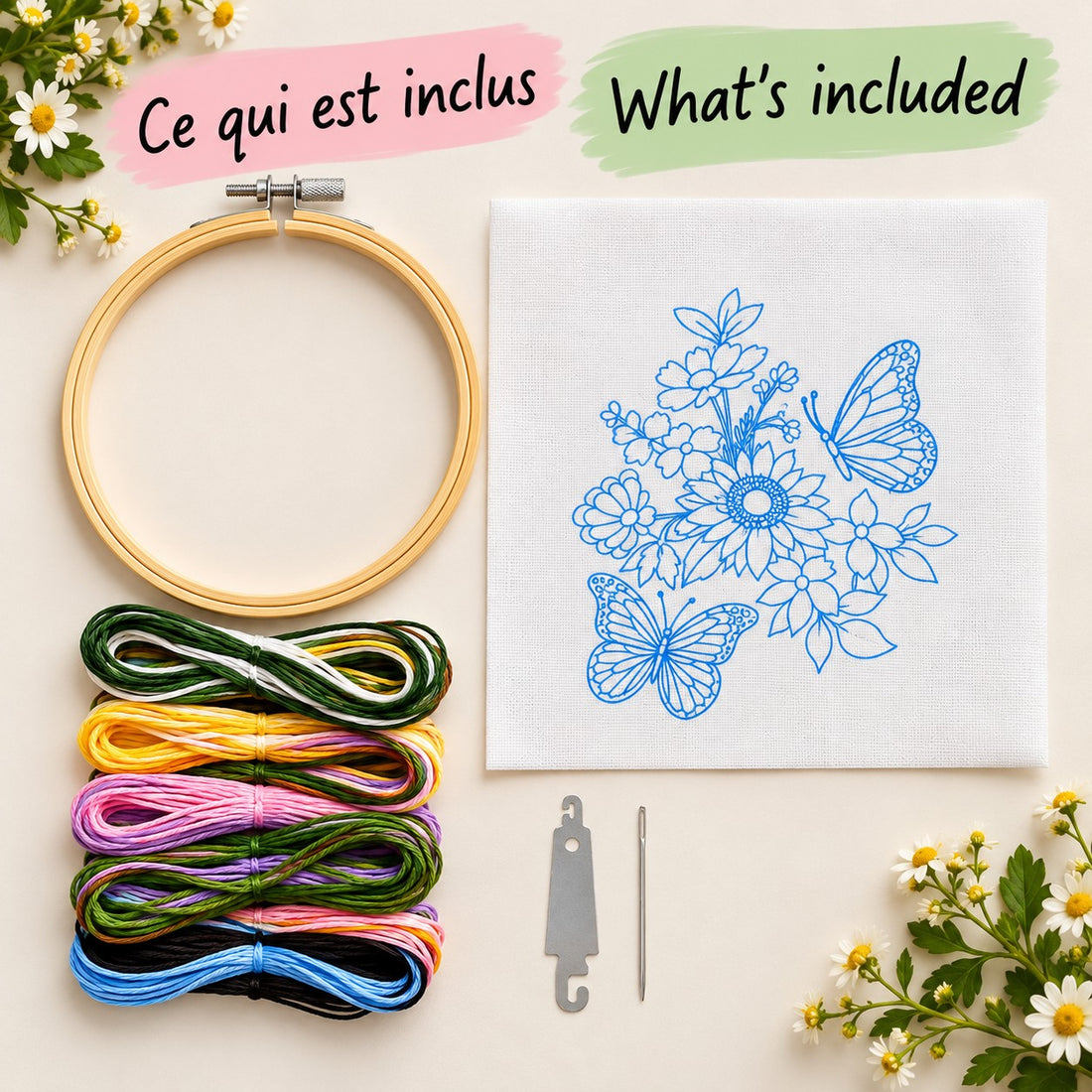 KIT DE BRODERIE– PAPILLON - PBI ART