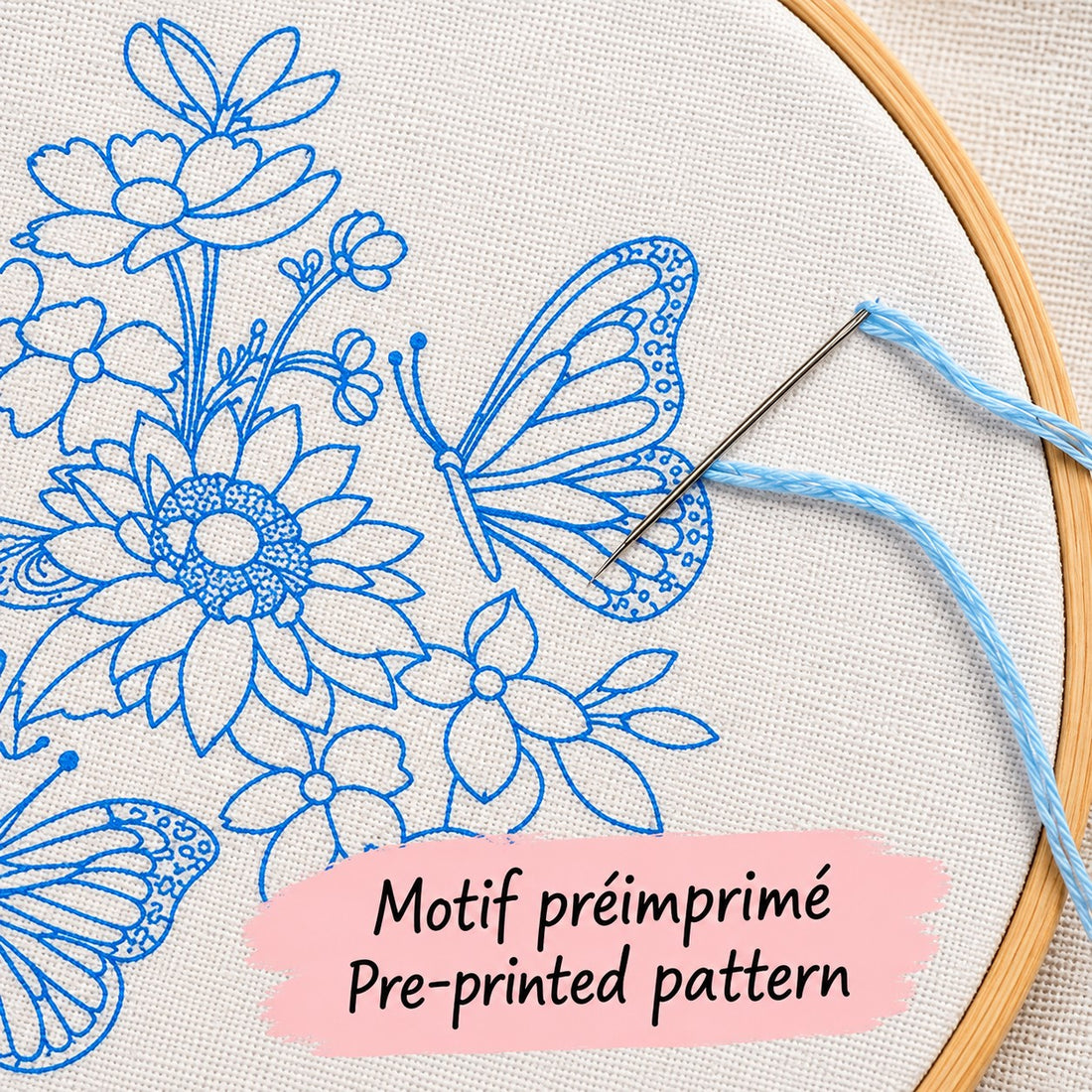 KIT DE BRODERIE– PAPILLON - PBI ART