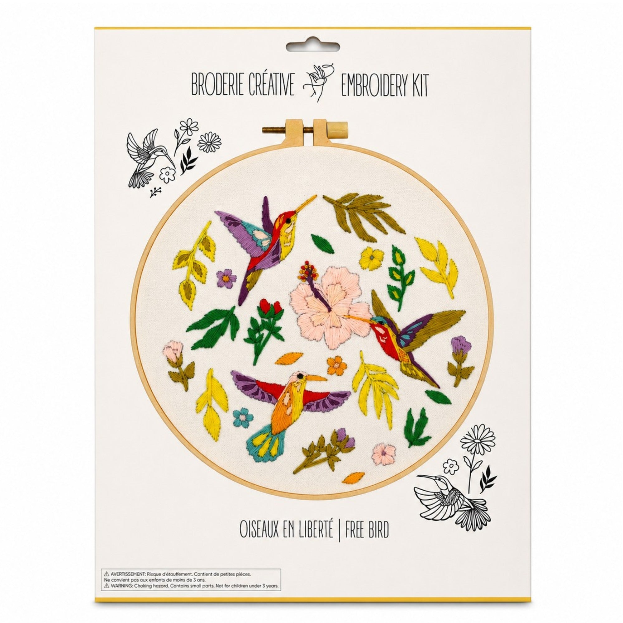 FREE BIRD EMBROIDERY KIT