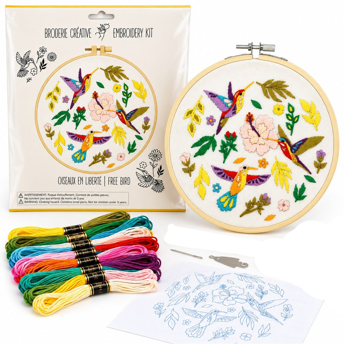KIT DE BRODERIE – OISEAUX EN LIBERTÉ - PBI ART