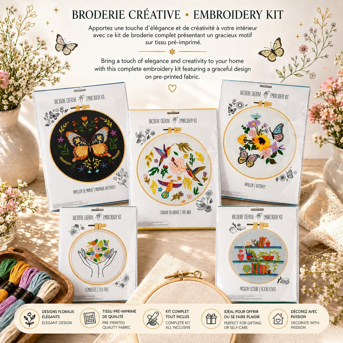 KIT DE BRODERIE – L'ENVOLÉE