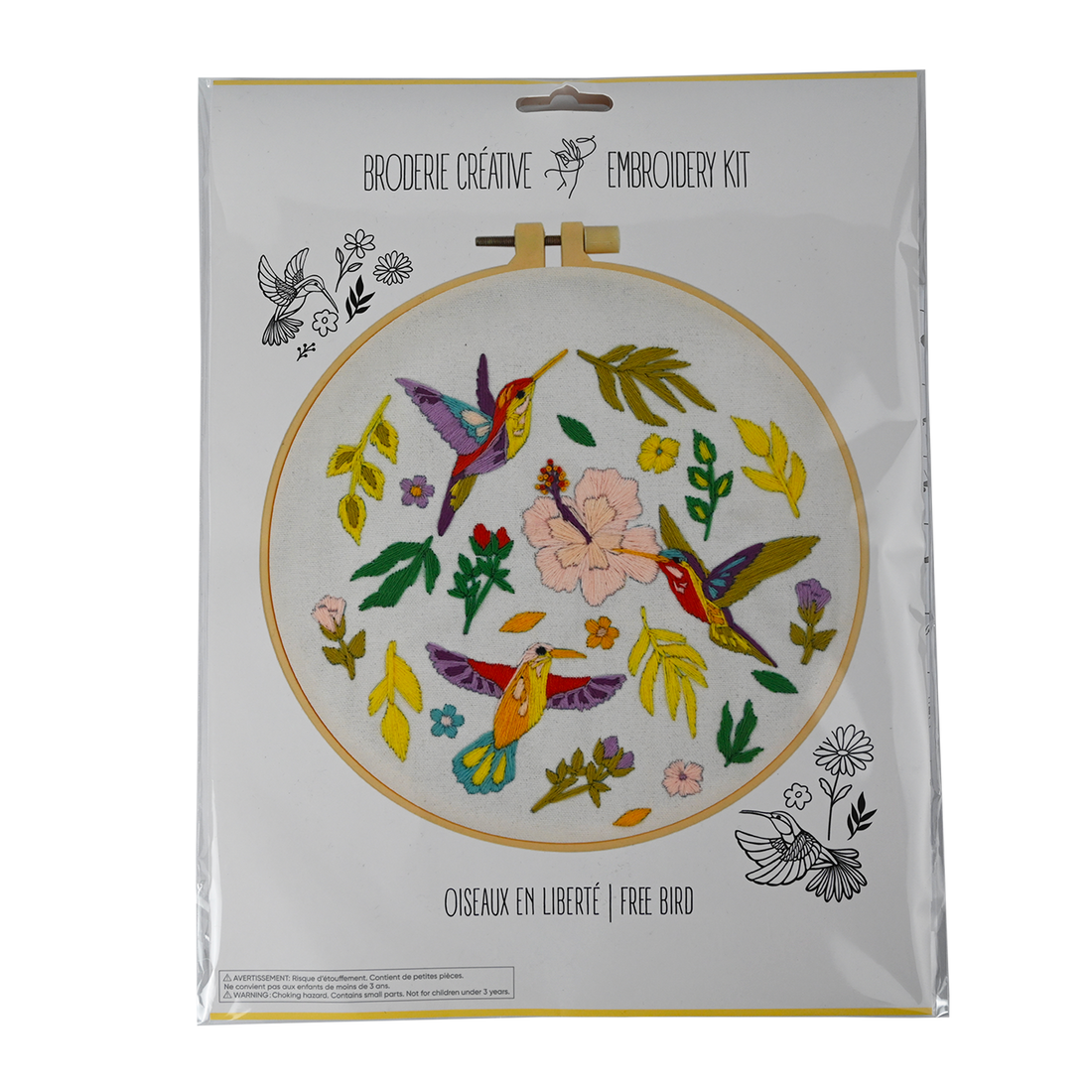 KIT DE BRODERIE – OISEAUX EN LIBERTÉ PBI ART