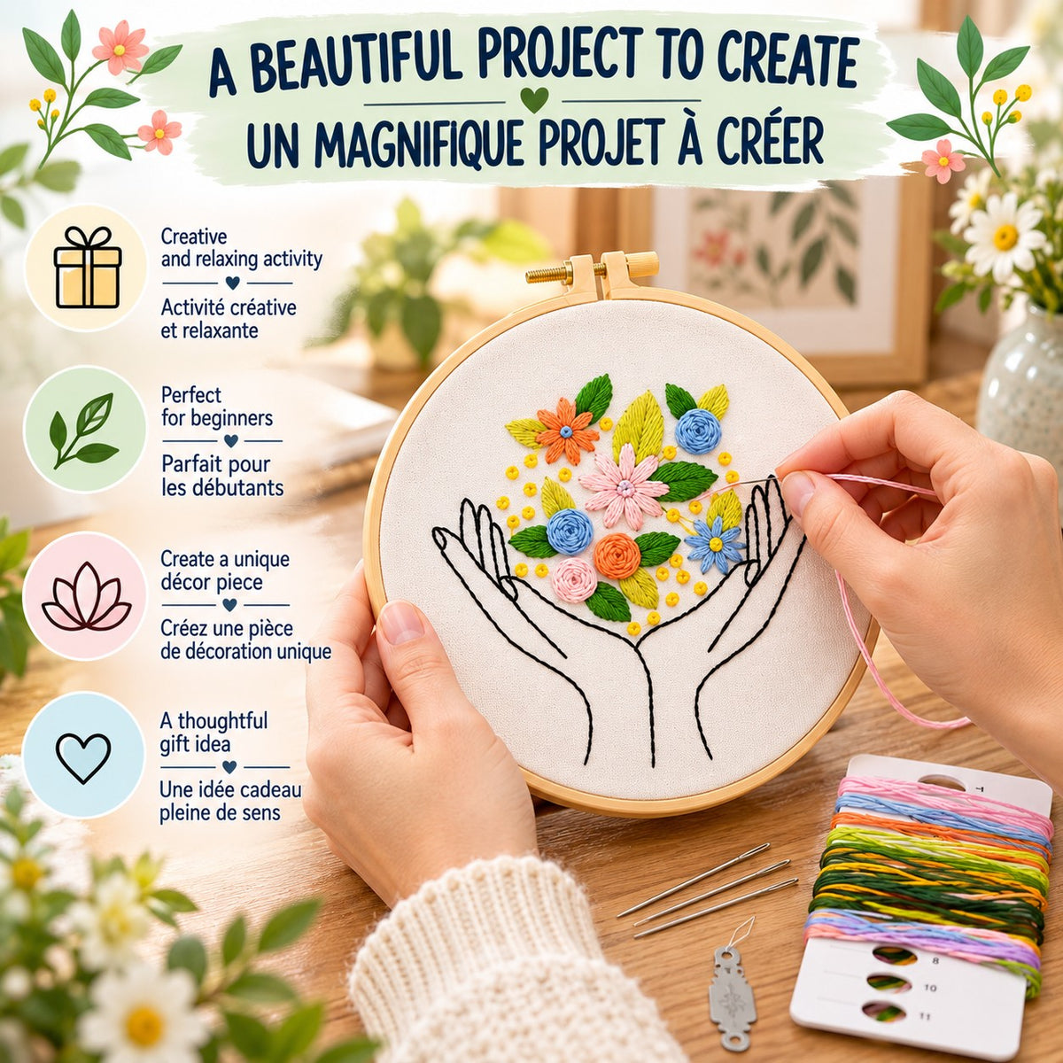 KIT DE BRODERIE – L'ENVOLÉE - PBI ART