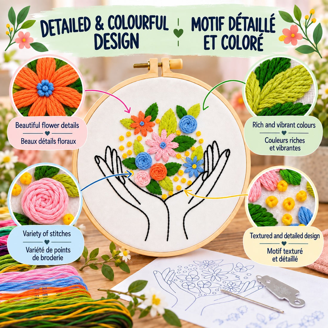 KIT DE BRODERIE – L'ENVOLÉE - PBI ART