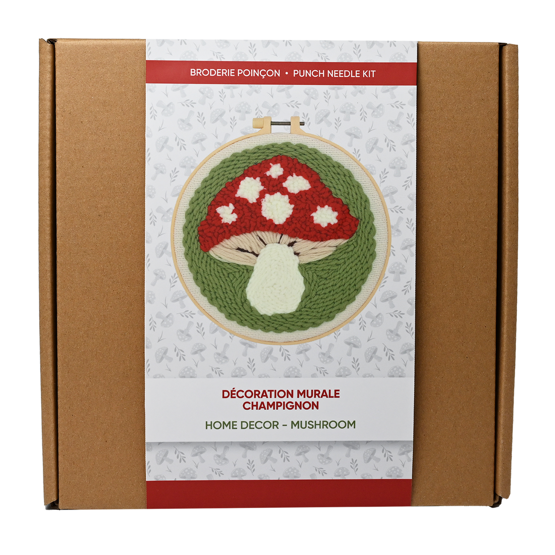 KIT PUNCH NEEDLE DÉCO MAISON – CHAMPIGNON PBI ART