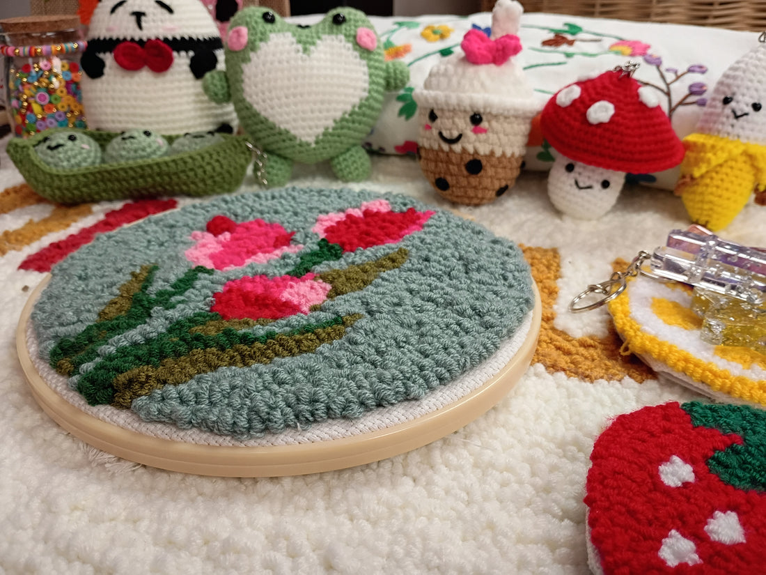 KIT PUNCH NEEDLE DÉCO MAISON – FLEUR PBI ART