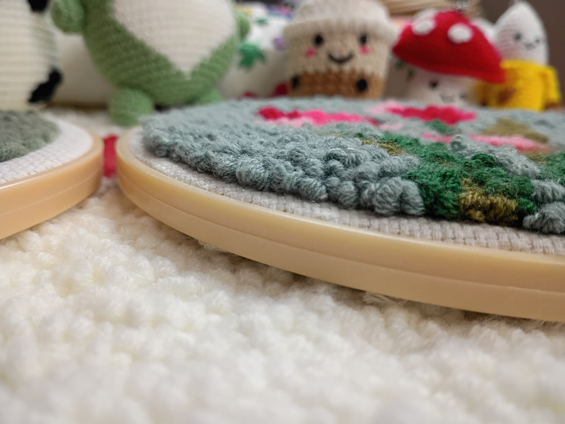 KIT PUNCH NEEDLE DÉCO MAISON – FLEUR PBI ART