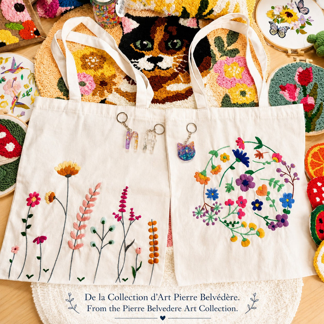 KIT DE BRODERIE – TOTE BAG FLEURI