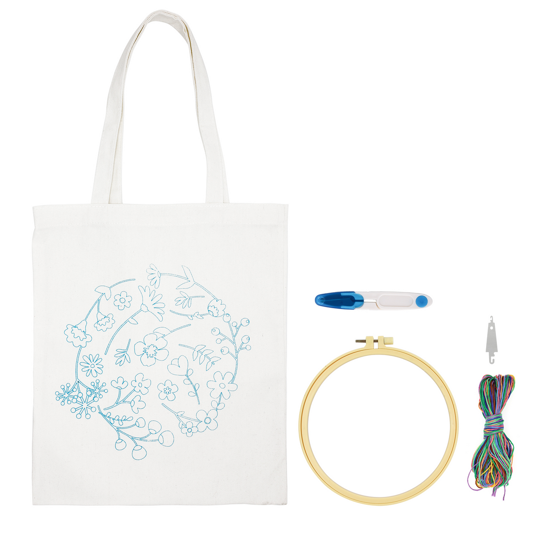 KIT DE BRODERIE – TOTE BAG FLEURI PBI ART