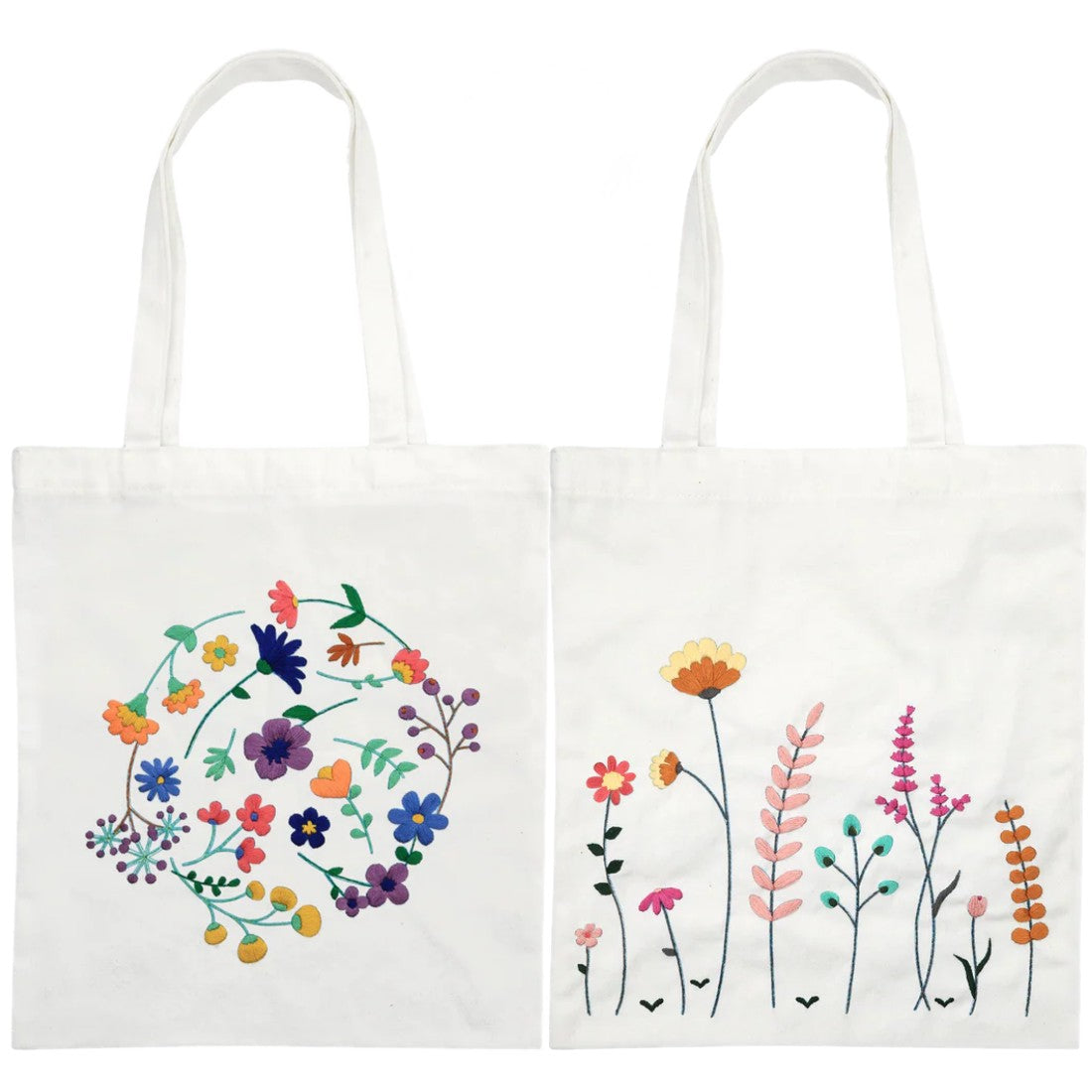 KIT DE BRODERIE – TOTE BAG FLEURS DES PRÉS PBI ART
