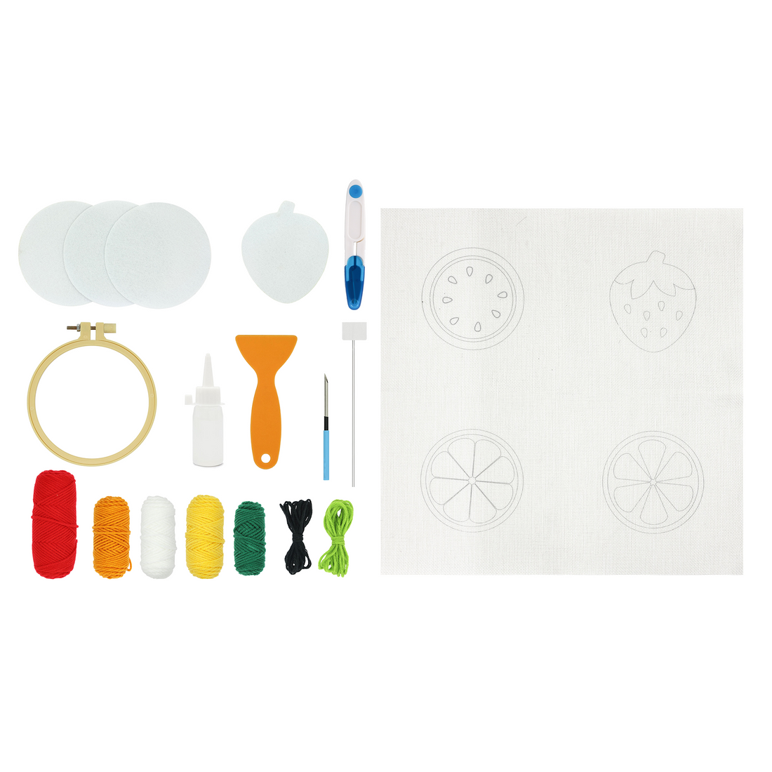 KIT SOUS-VERRES PUNCH NEEDLE – FRUIT PBI ART
