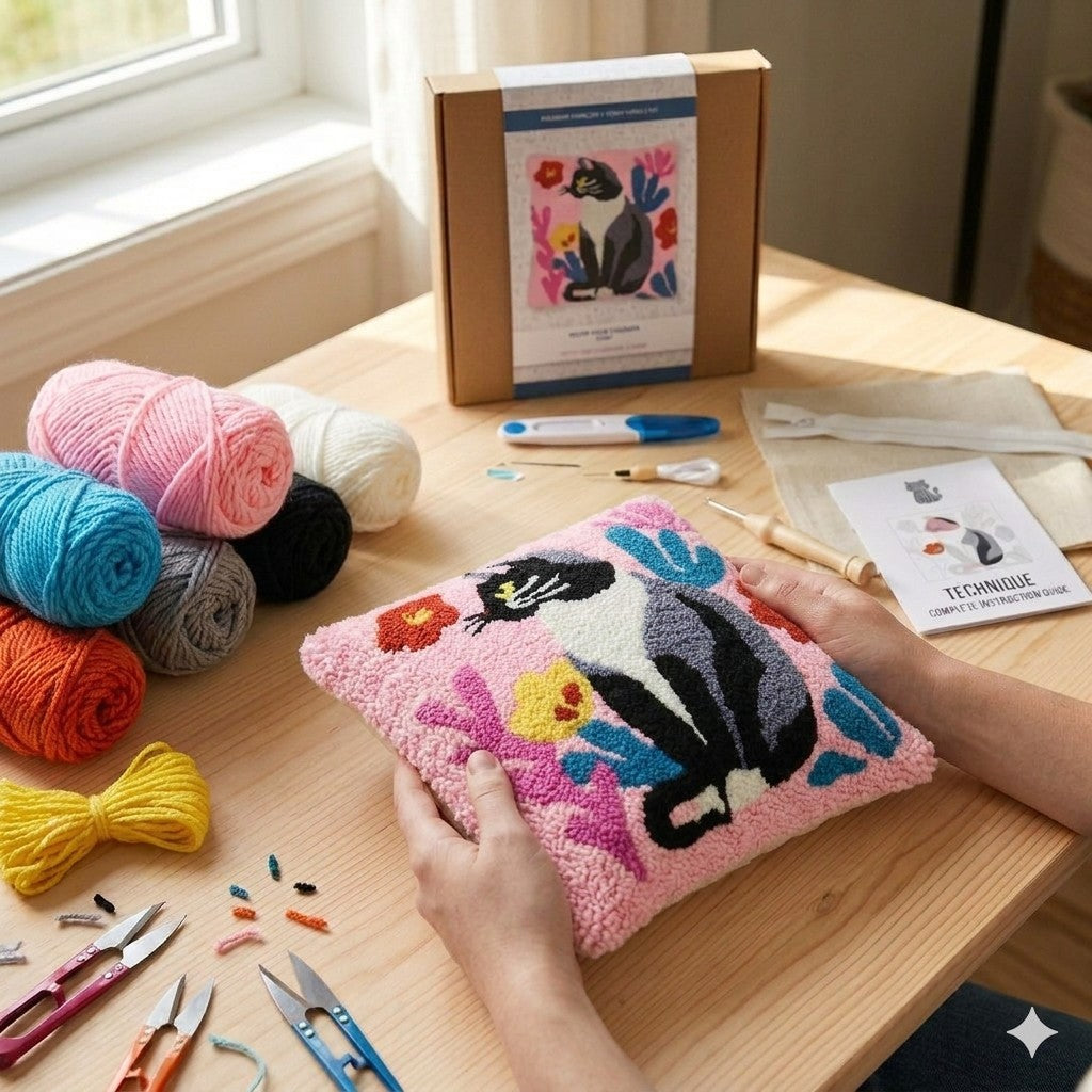 CAT PUNCH NEEDLE CUSHION KIT