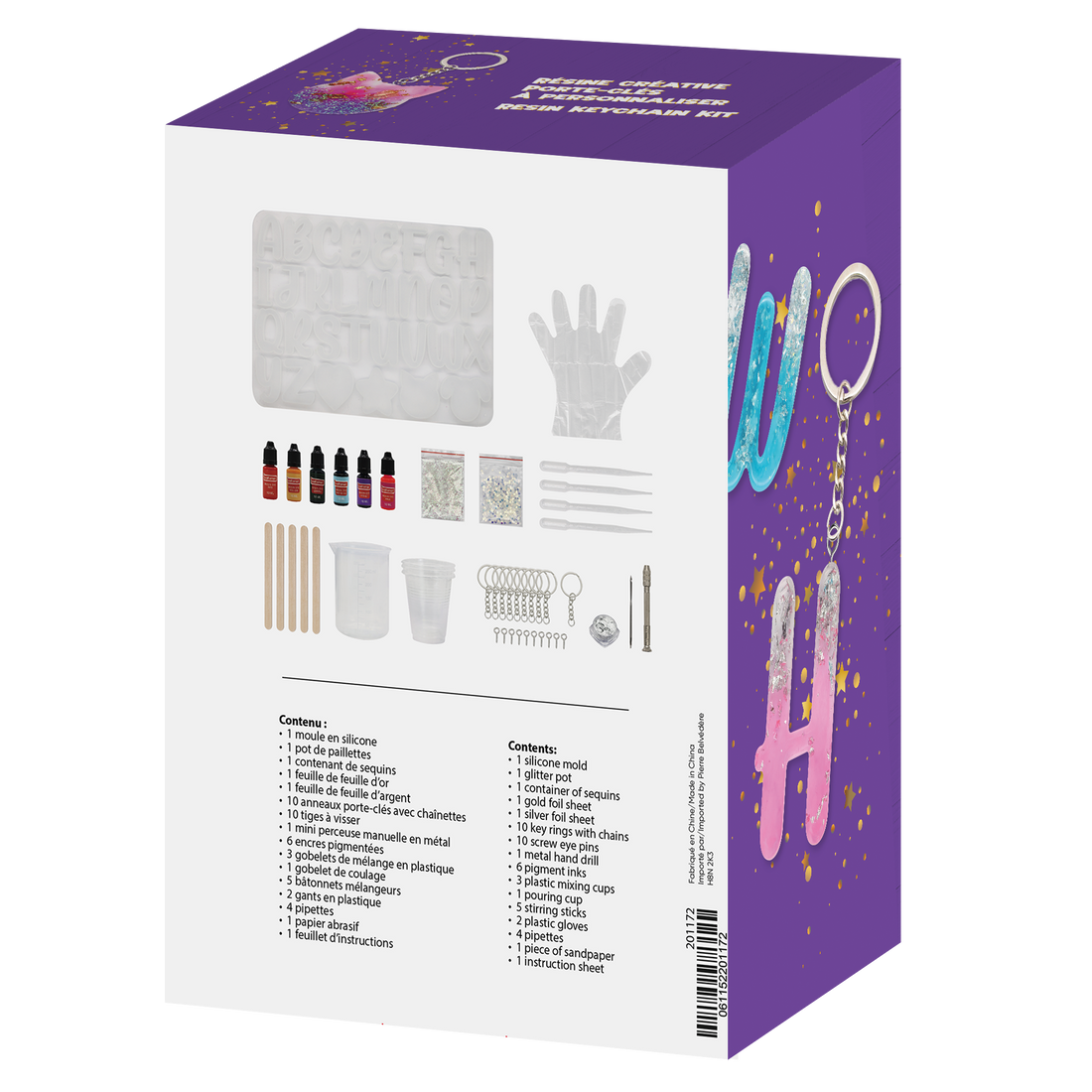 KIT PORTE CLÉS RÉSINE PBI ART