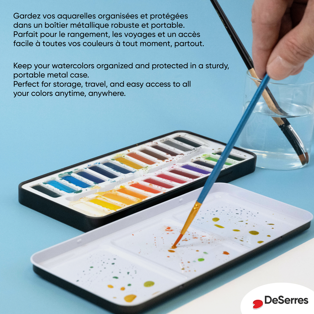 ENSEMBLE AQUARELLE - 24 DEMI-GODETS DESERRES