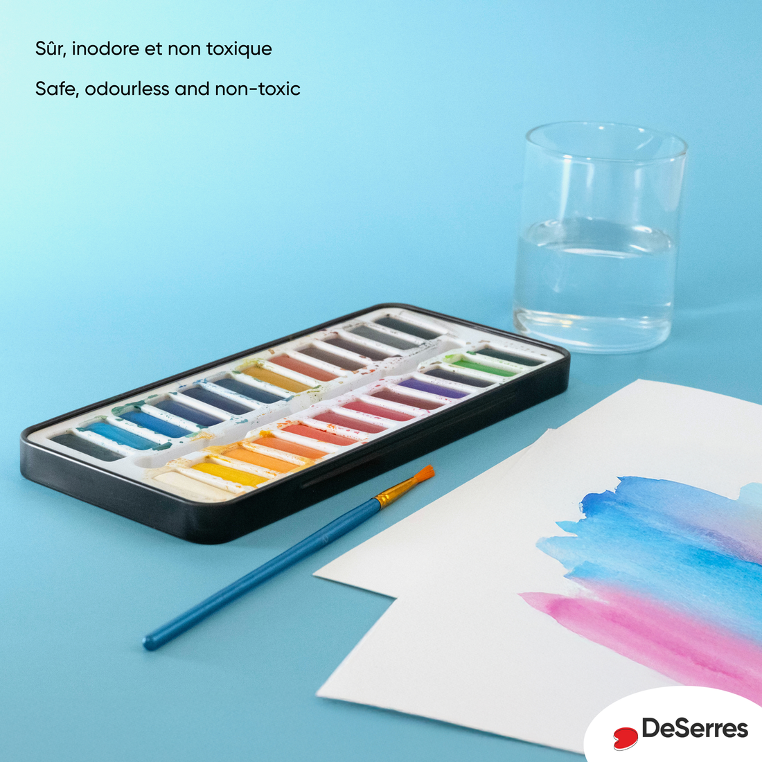 ENSEMBLE AQUARELLE - 24 DEMI-GODETS DESERRES