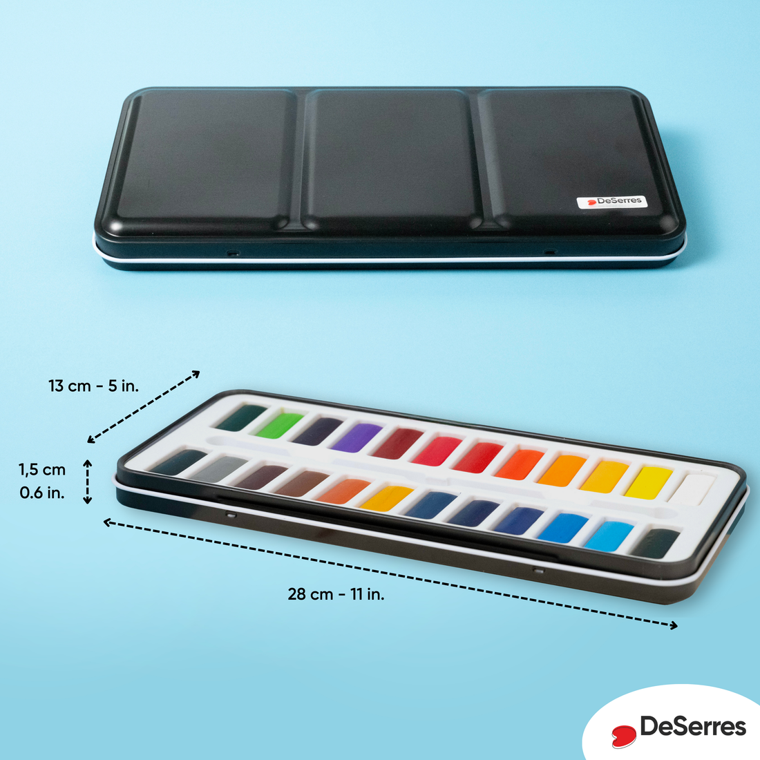 ENSEMBLE AQUARELLE - 24 DEMI-GODETS DESERRES