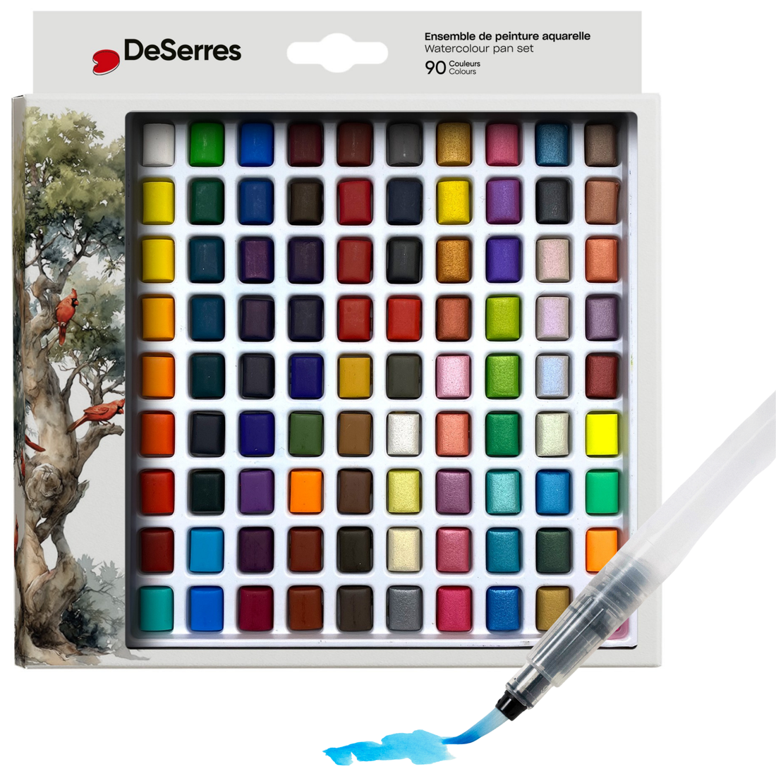 ENSEMBLE AQUARELLE - 90 DEMI-GODETS DESERRES