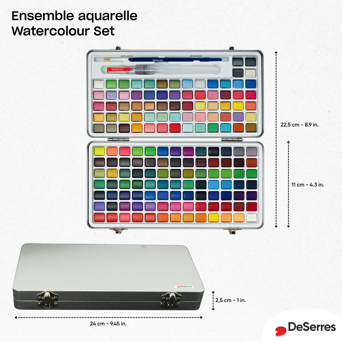 ENSEMBLE AQUARELLE - 160 DEMI-GODETS DESERRES