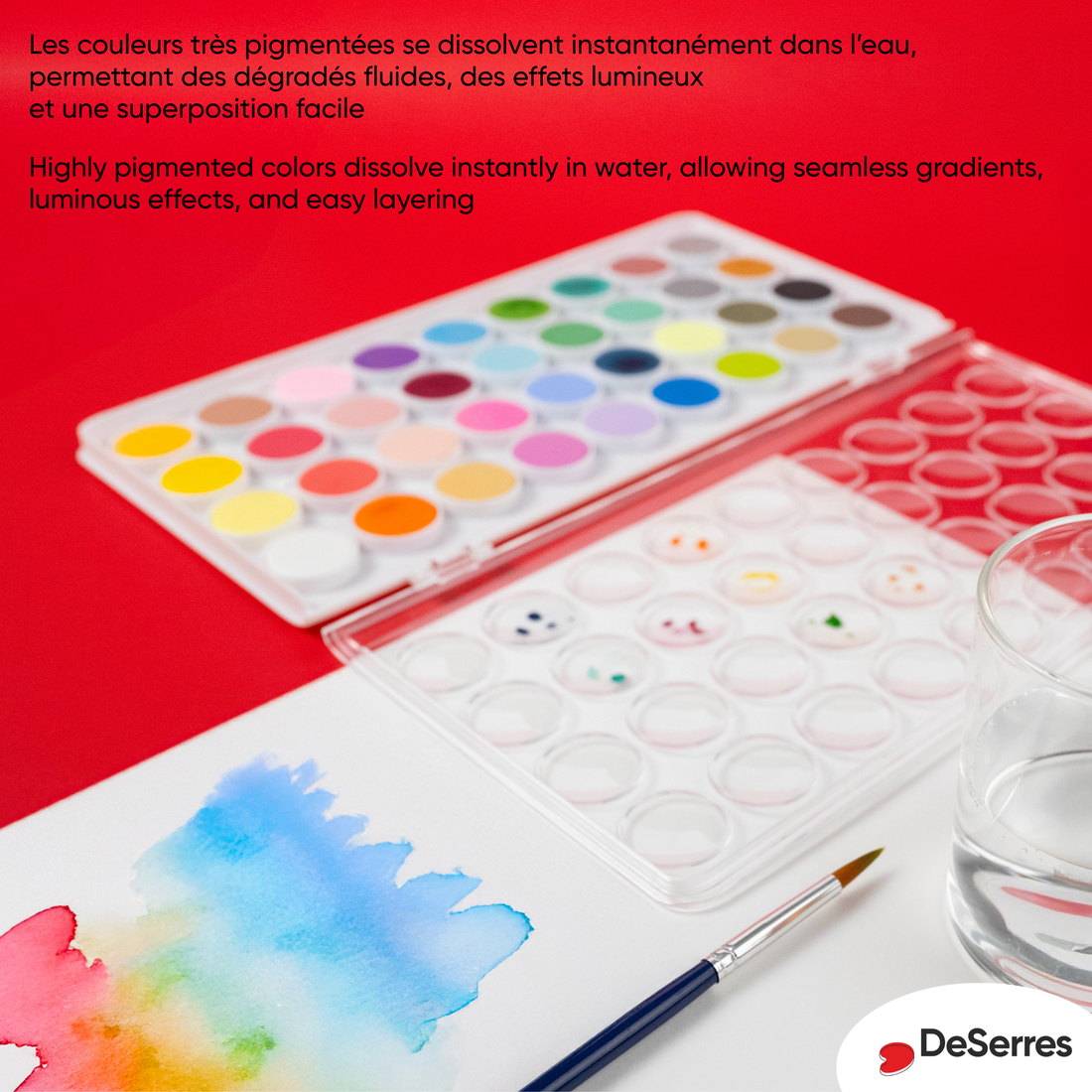 ENSEMBLE AQUARELLE - 36 COULEURS DESERRES