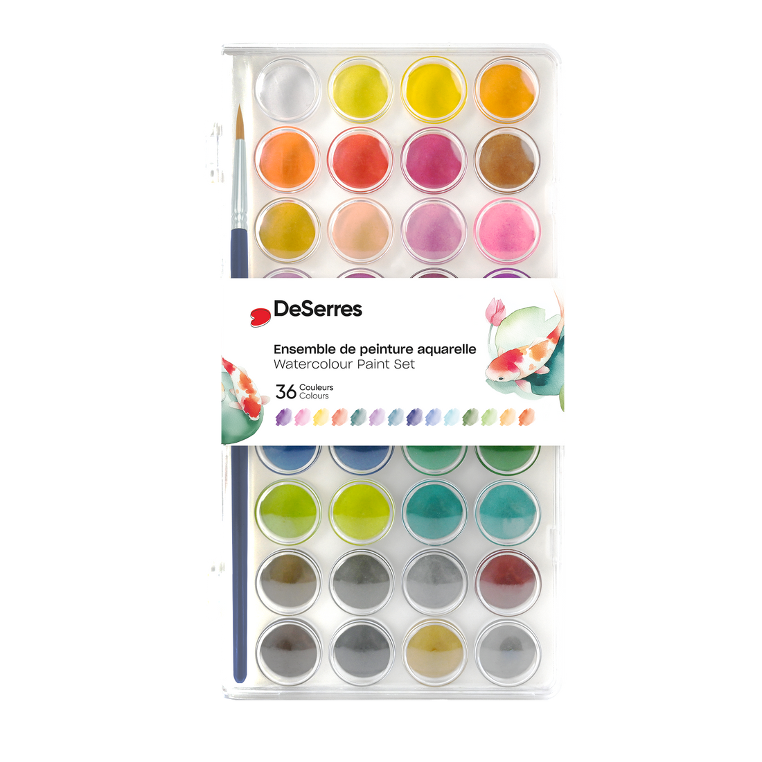 ENSEMBLE AQUARELLE DESERRES- 36 COULEURS DESERRES