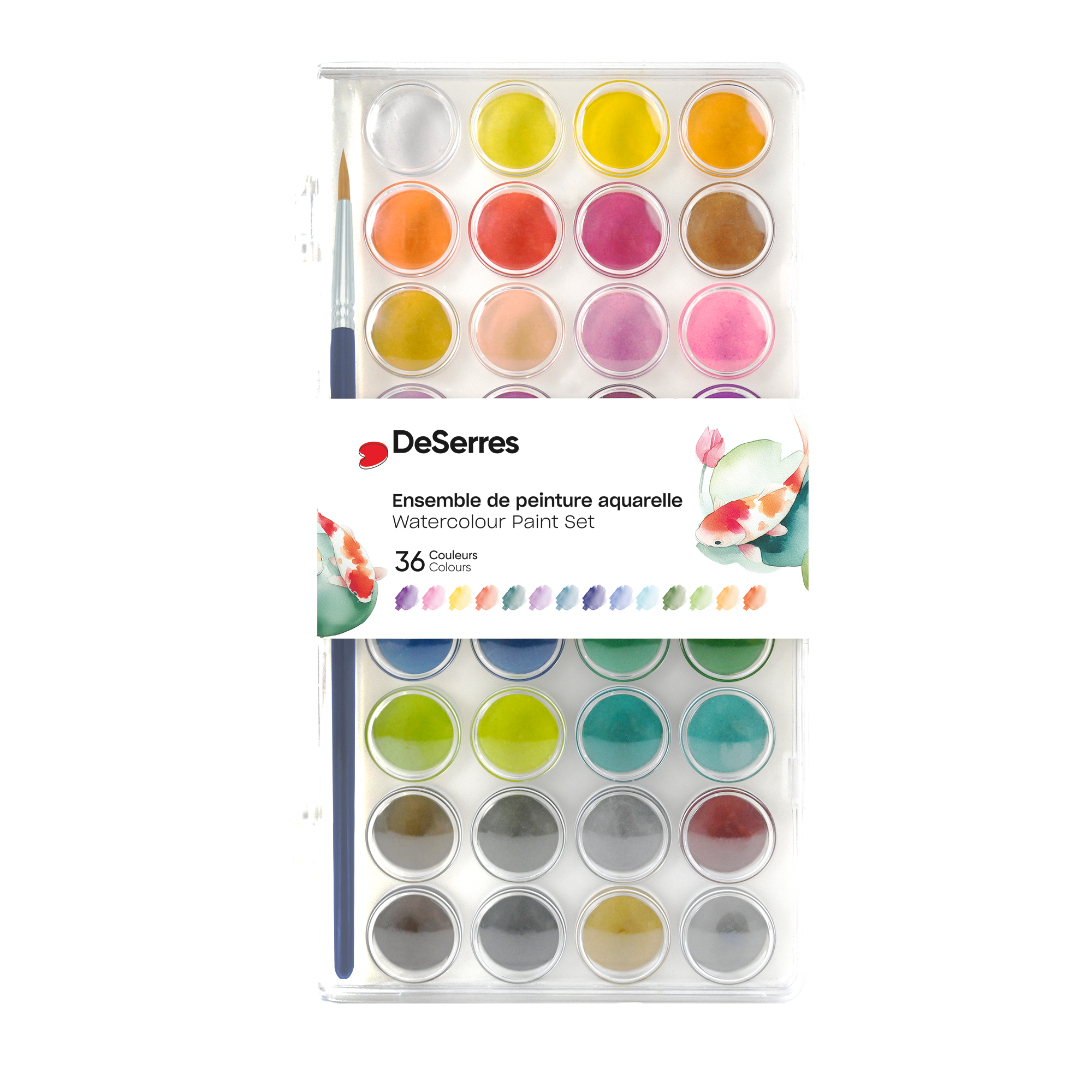 ENSEMBLE AQUARELLE DESERRES- 36 COULEURS DESERRES