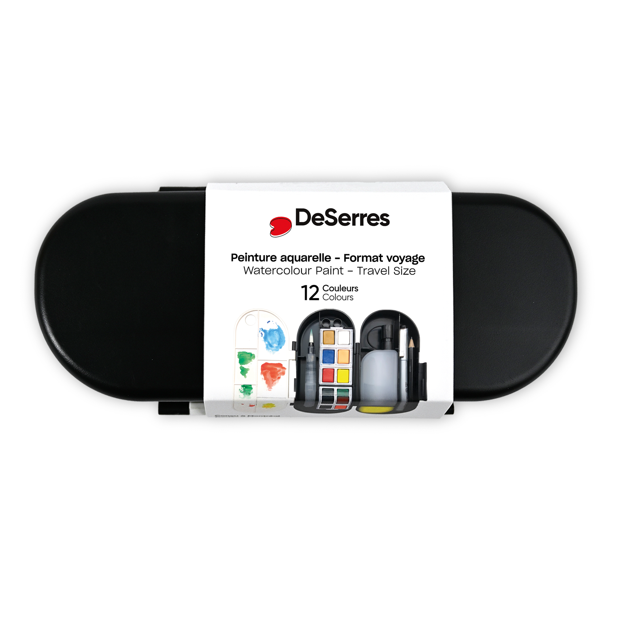 ENSEMBLE VOYAGE AQUARELLE DESERRES- 17 PIECES DESERRES